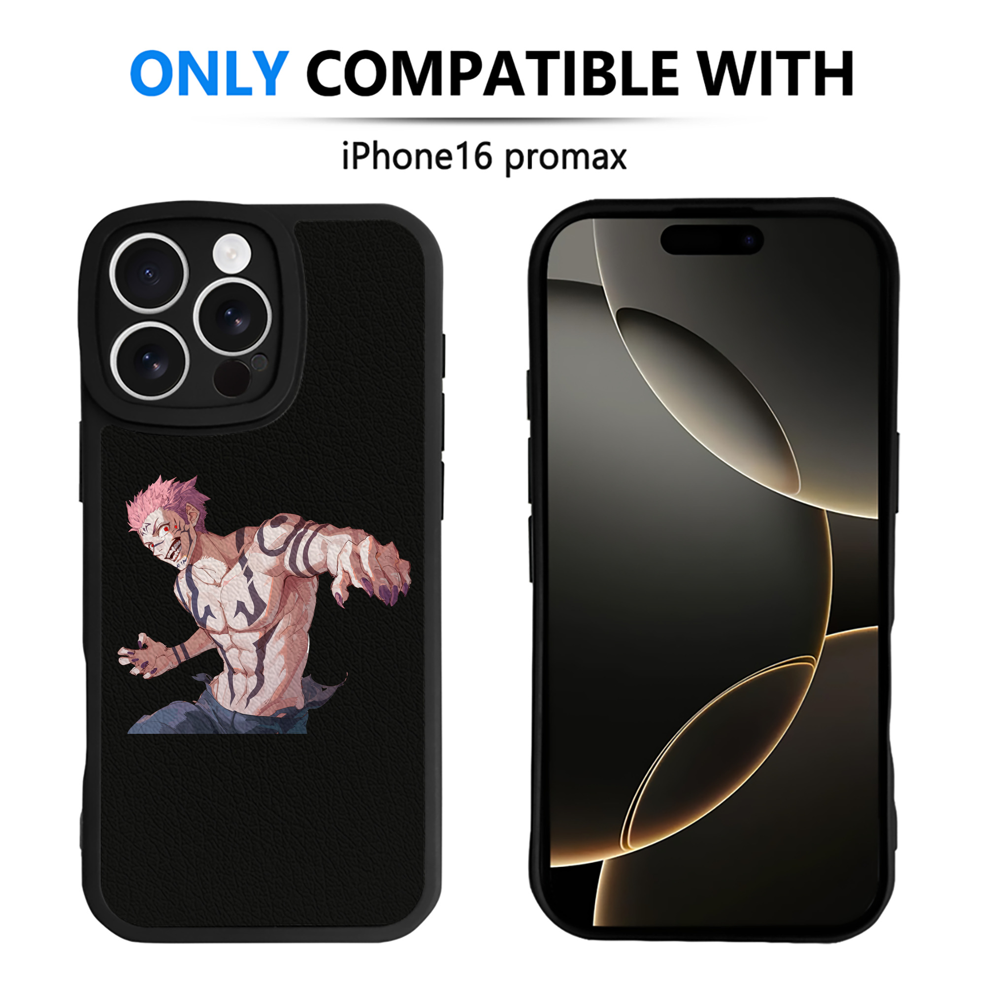 （画像用） 呪術廻戦 Jujutsu Kaisen 【iPhone 16シリーズ対応】シリコンスマホケース（レザー調） 材質：シリコン